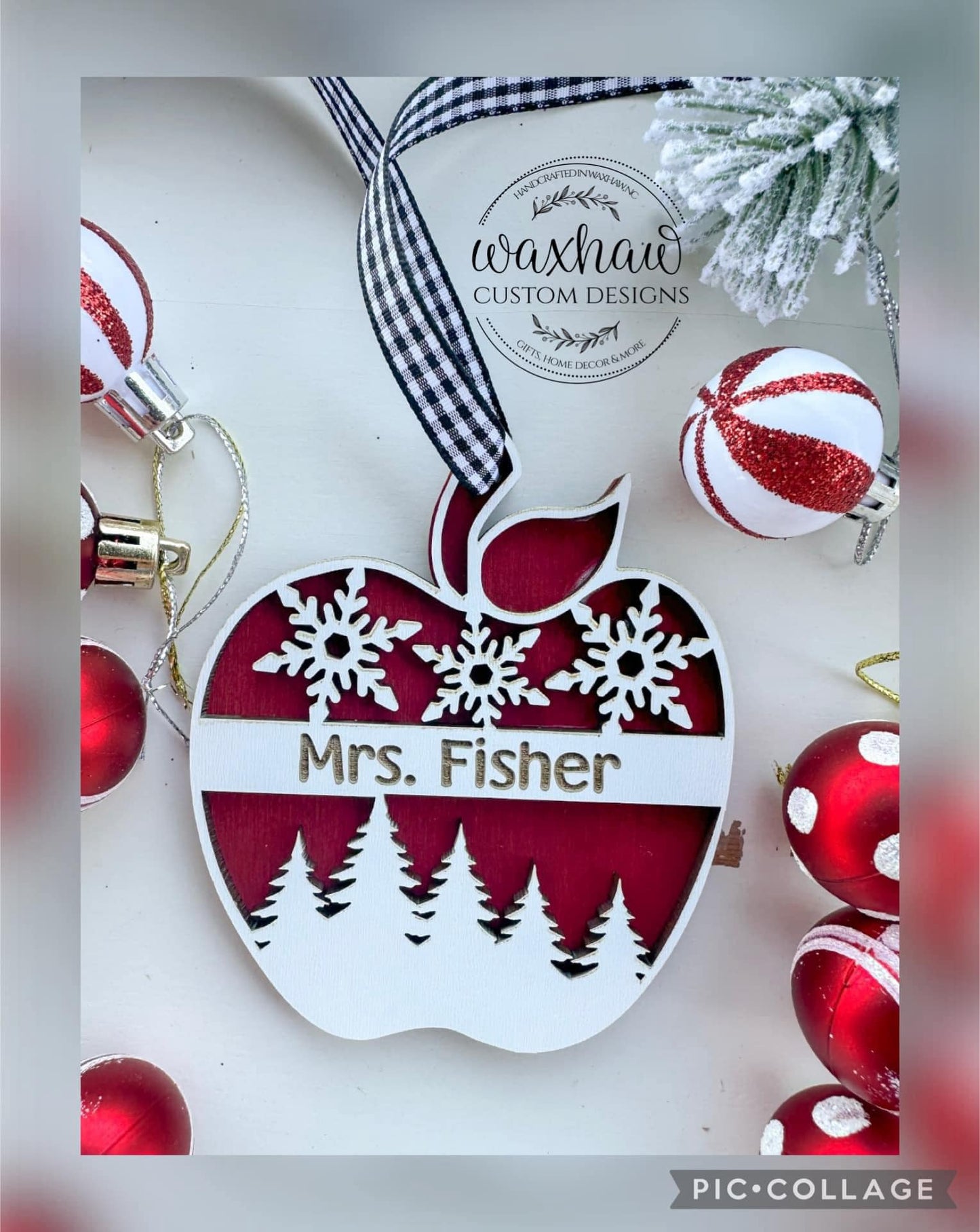 TEACHER APPLE ORNAMENTS
