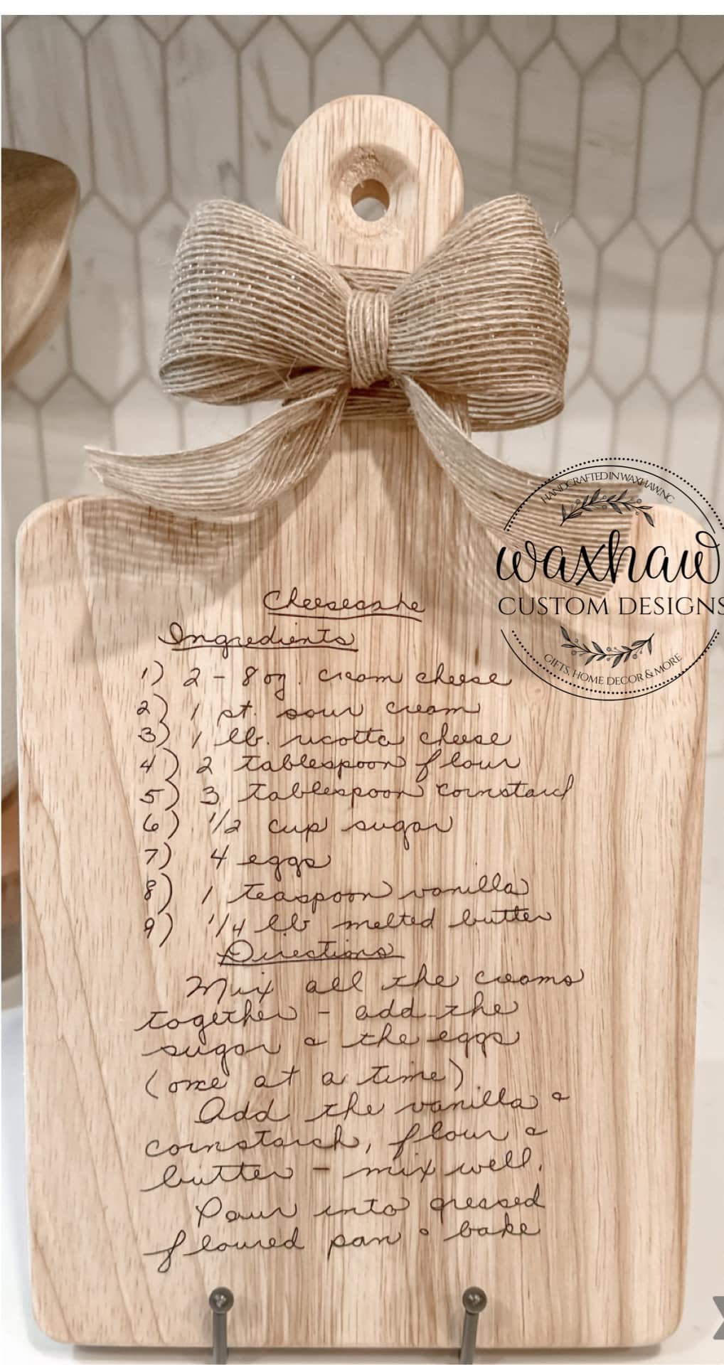 RECIPE CUTTING BOARD