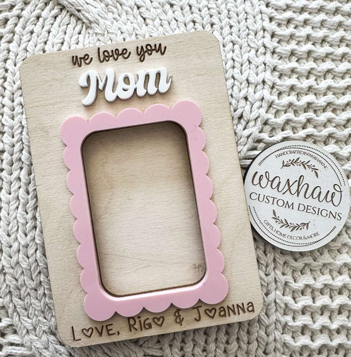 Mothers Day Magnet/Visor Clip- swirly frame