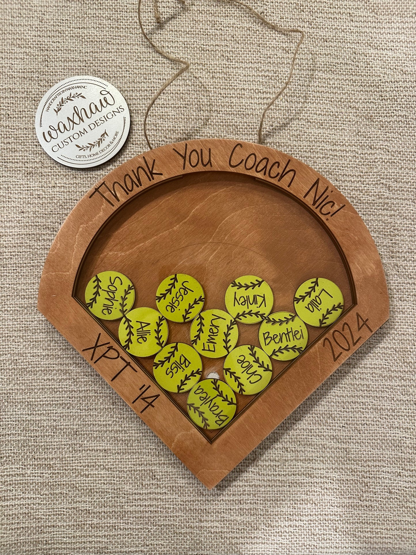 Softball Coach shadow box frame