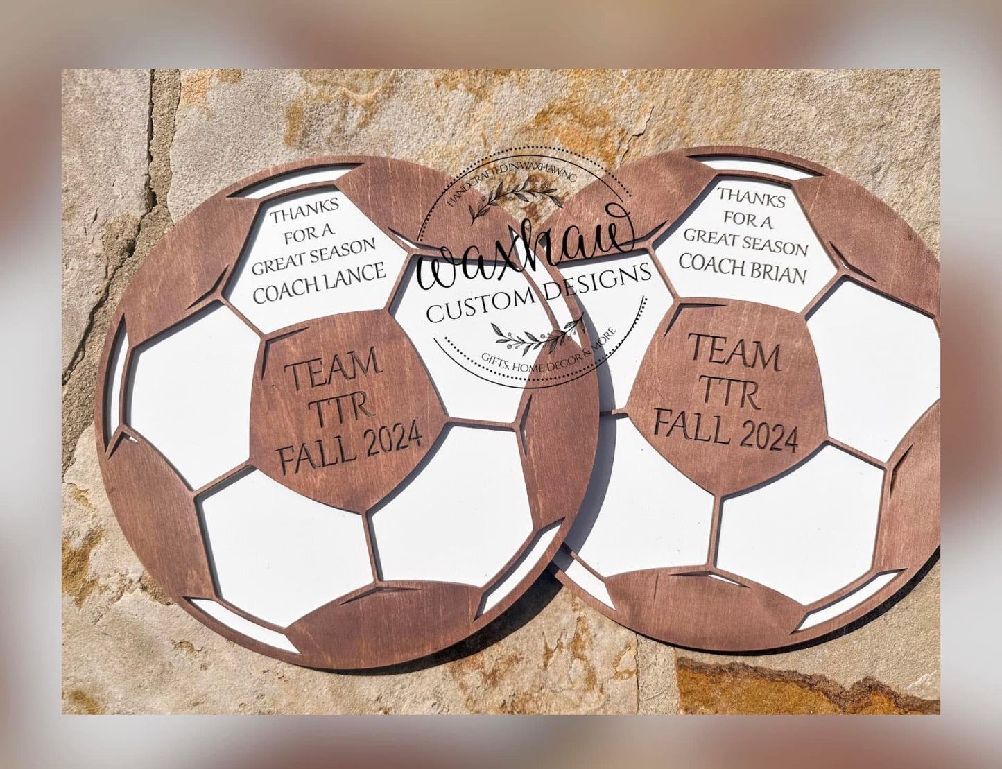Custom Soccer Ball Sign/Signature Board with easel stand
