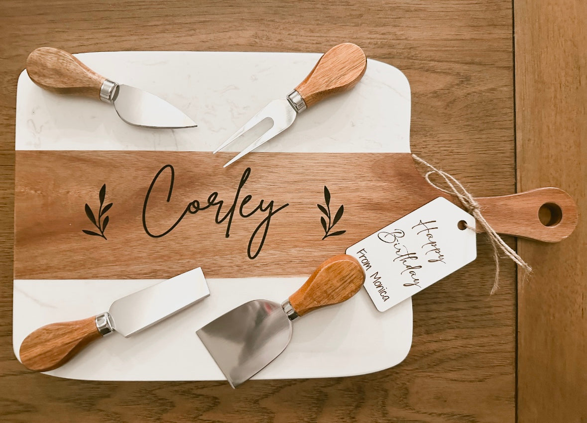 PERSONALIZED CHARCUTERIE CHEESE BOARD 5 pc set