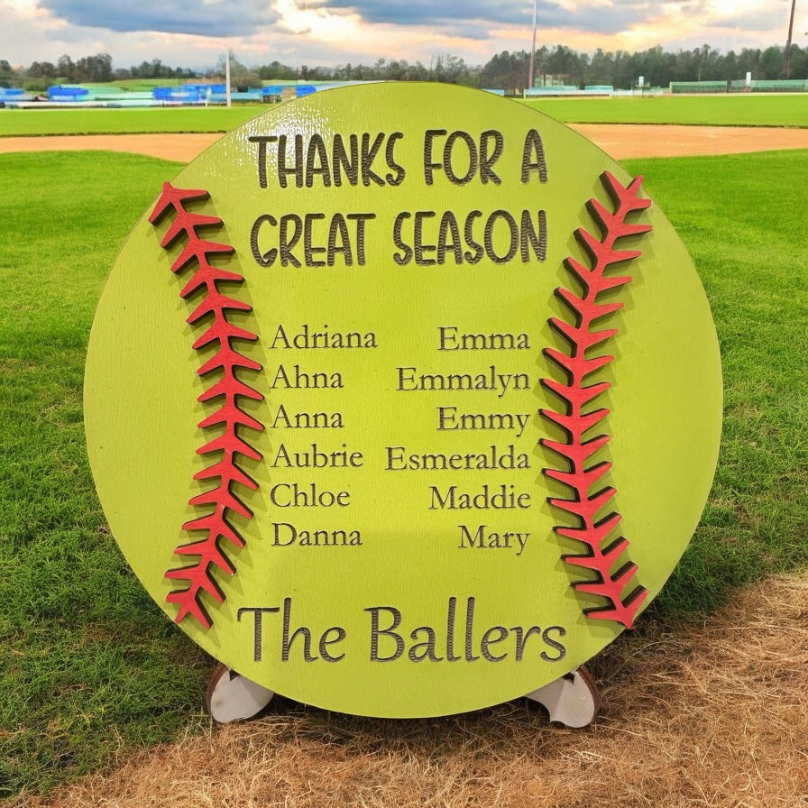 SOFTBALL ROUND SIGN