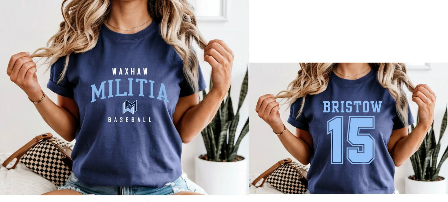 WAXHAW BASEBALL MILITIA T-SHIRT - COMFORT COLOR BRAND