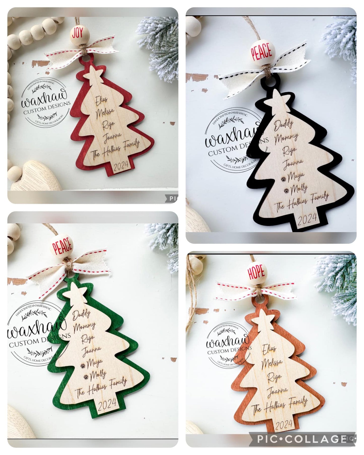 Personalized Family Tree Ornament