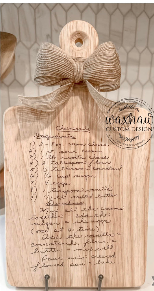 RECIPE CUTTING BOARD