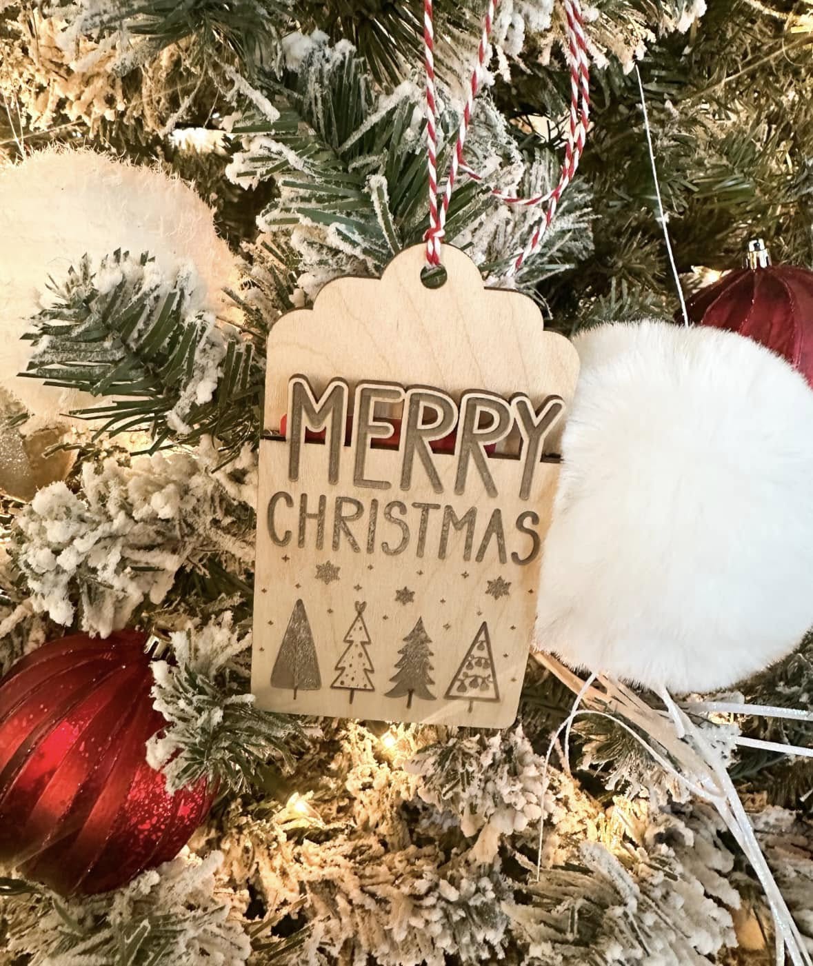 Gift card wood ornament/tag