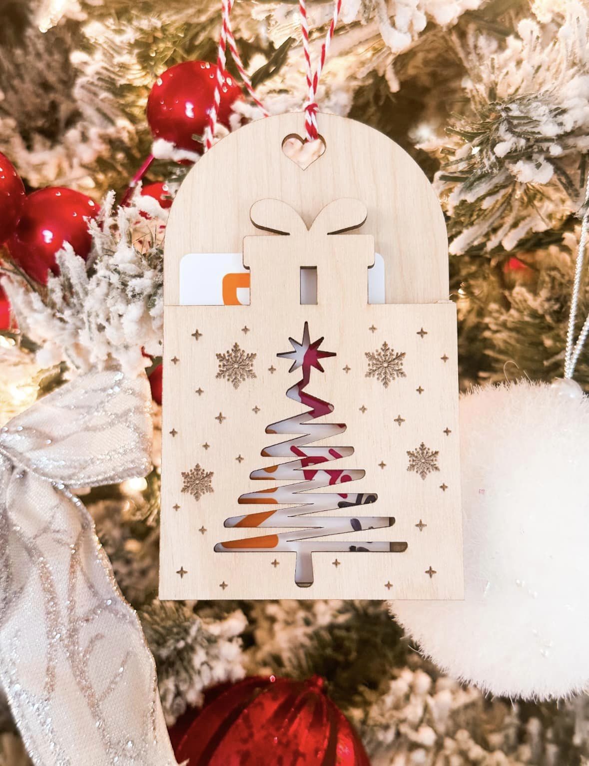 Gift card wood ornament/tag