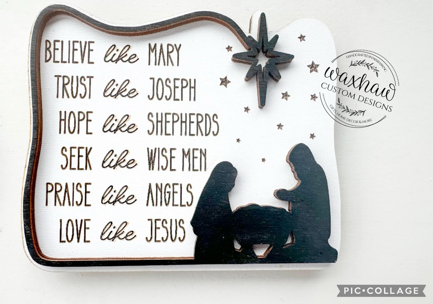 BELIEVE LIKE MARY...MAGNET FOR FRIDGE OR ORNAMENT