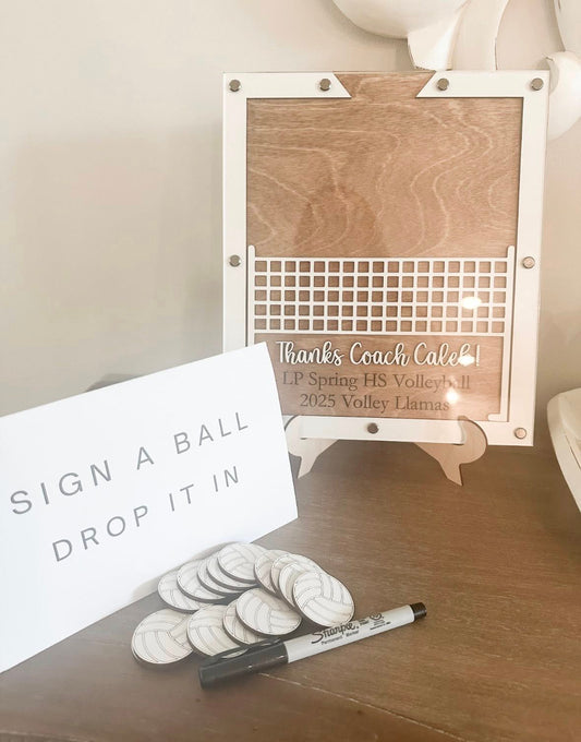 Custom 3D  VOLLEYBALL  Coach Sign-   sign a ball and drop it in