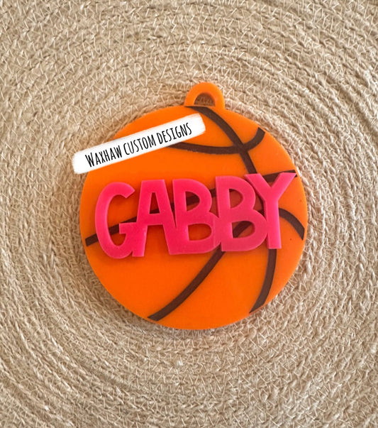 SPORT BAG TAGS-BASKETBALL  (SEE OUR OTHER LISTINGS FOR OTHER SPORTS)