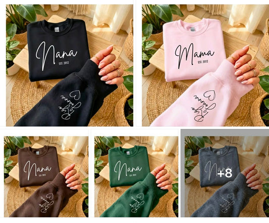 MOM/GRANDMOTHER PERSONALIZED SWEATSHIRTS