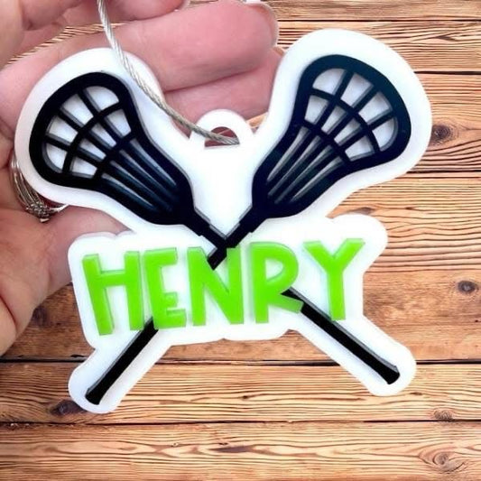 SPORT BAG TAGS-LACROSSE  (SEE OUR OTHER LISTINGS FOR OTHER SPORTS)