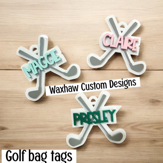 SPORT BAG TAGS-GOLF  (SEE OUR OTHER LISTINGS FOR OTHER SPORTS)