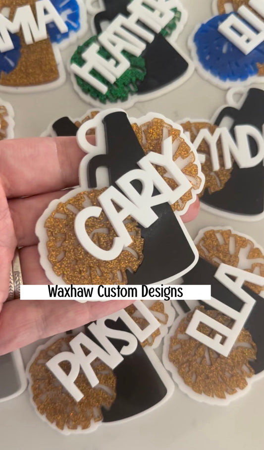 SPORT BAG TAGS-CHEER  (SEE OUR OTHER LISTINGS FOR OTHER SPORTS)