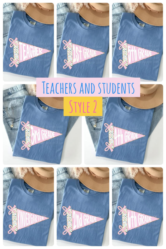 BACK TO SCHOOL - GRADE PENNANT TEES