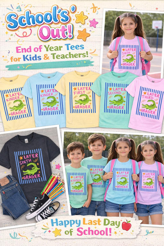 ALLIGATOR END OF SCHOOL YEAR TEES