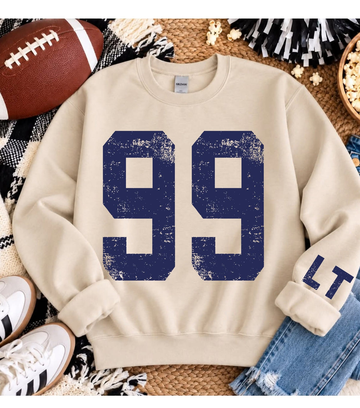 OVERSIZED JERSEY NUMBER SWEATSHIRTS
