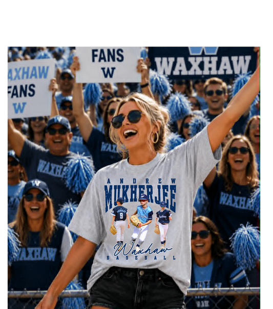 WAXHAW BASEBALL CUSTOM T-SHIRT-   SPORT GRAY / FULL COLOR PRINT   TAT 10 BUSINESS DAYS (Copy)