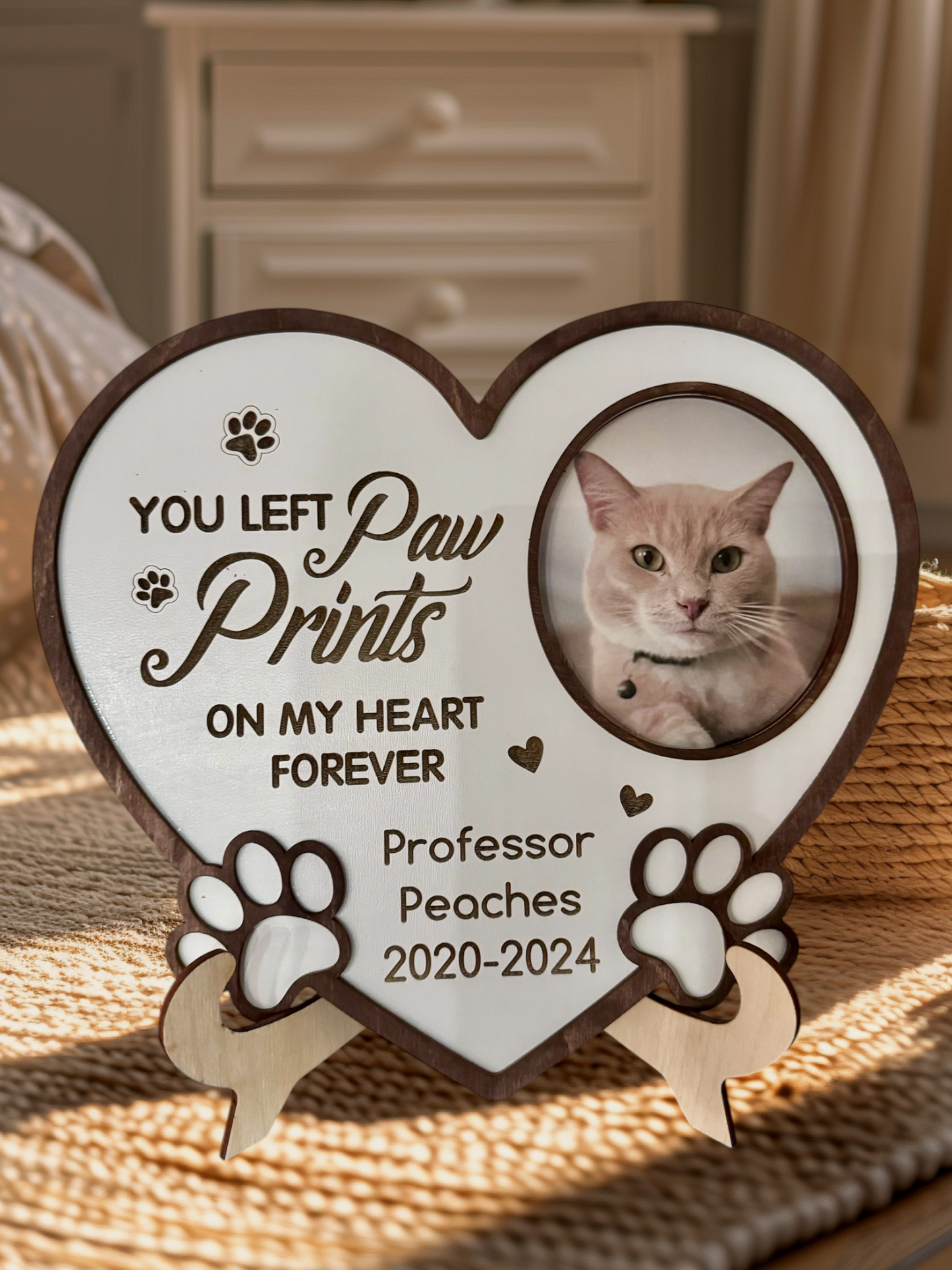 Paw prints on my heart forever- picture frame