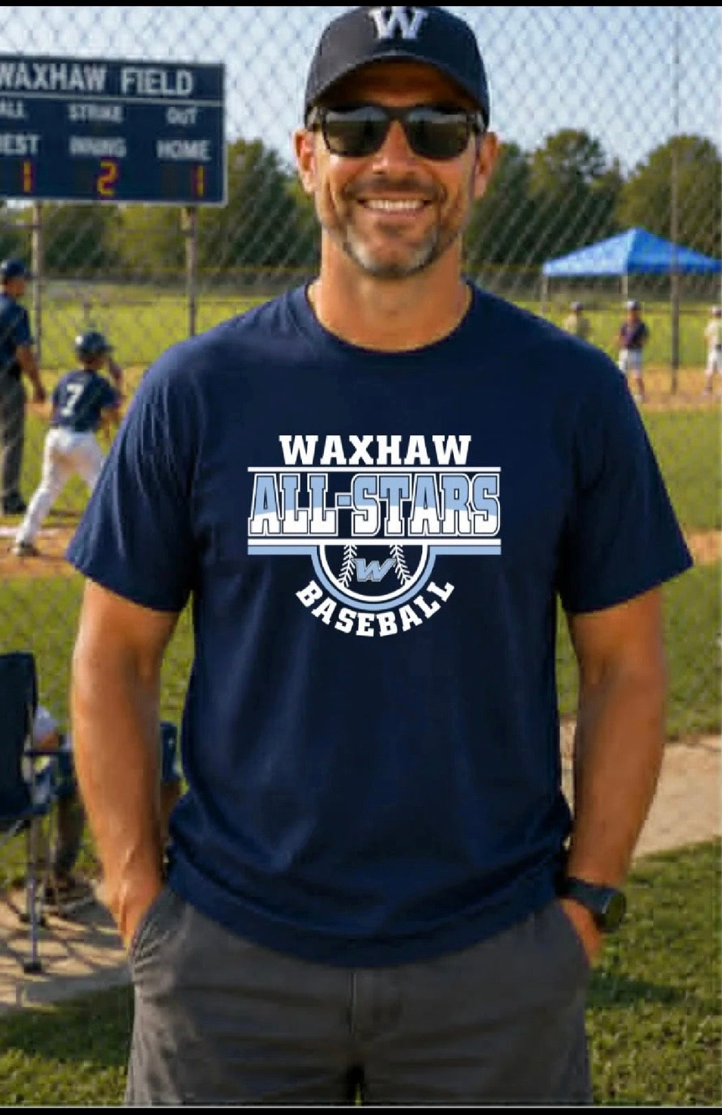 WAXHAW ALL STAR BASEBALL- ALL STARS T-SHIRT FRONT DESIGN ONLY