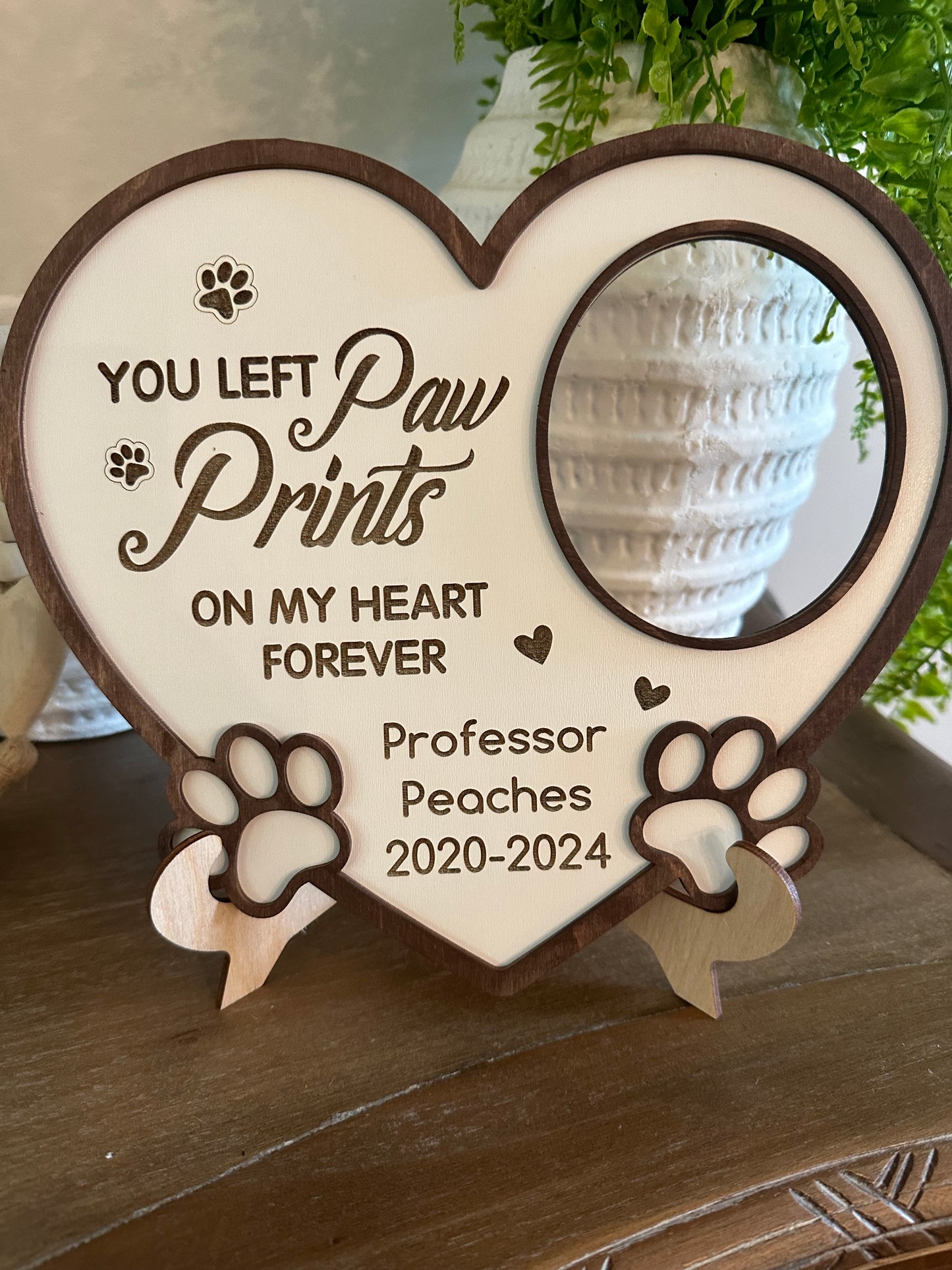 Paw prints on my heart forever- picture frame