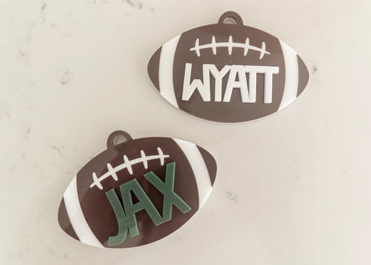 SPORT BAG TAGS-FOOTBALL  (SEE OUR OTHER LISTINGS FOR OTHER SPORTS)