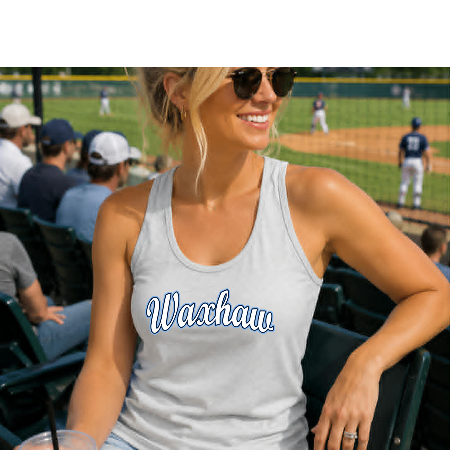 WAXHAW BASEBALL PERFOMANCE RACERBACK TANK TOP- SILVER