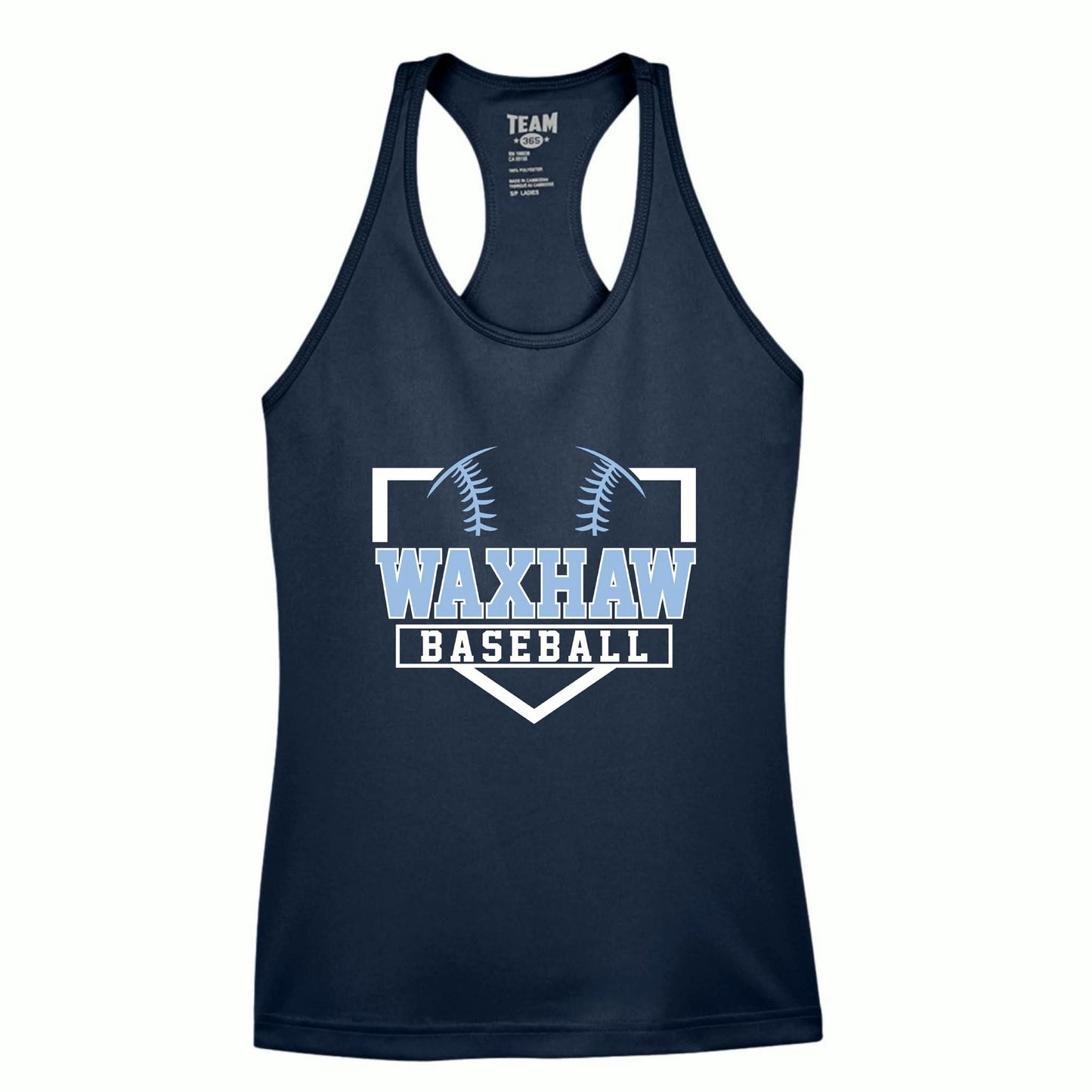 NAVY WAXHAW BASEBALL PERFORMANCE LADIES TANK TOPS    TAT 7-9 DAYS