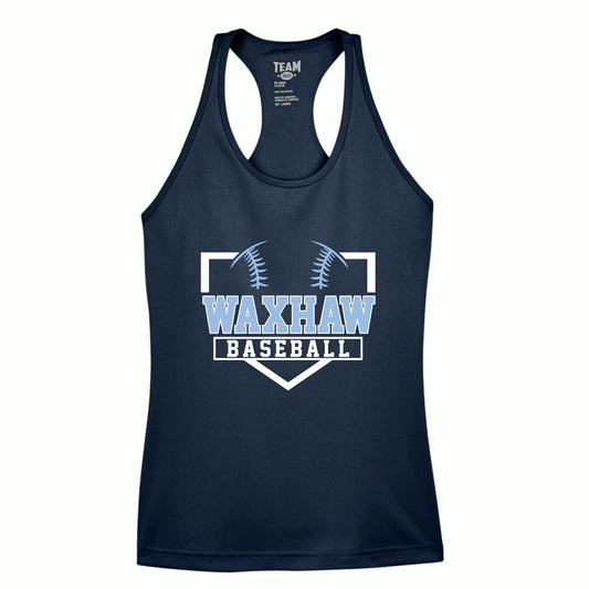 NAVY WAXHAW BASEBALL PERFORMANCE LADIES TANK TOPS    TAT 7-9 DAYS