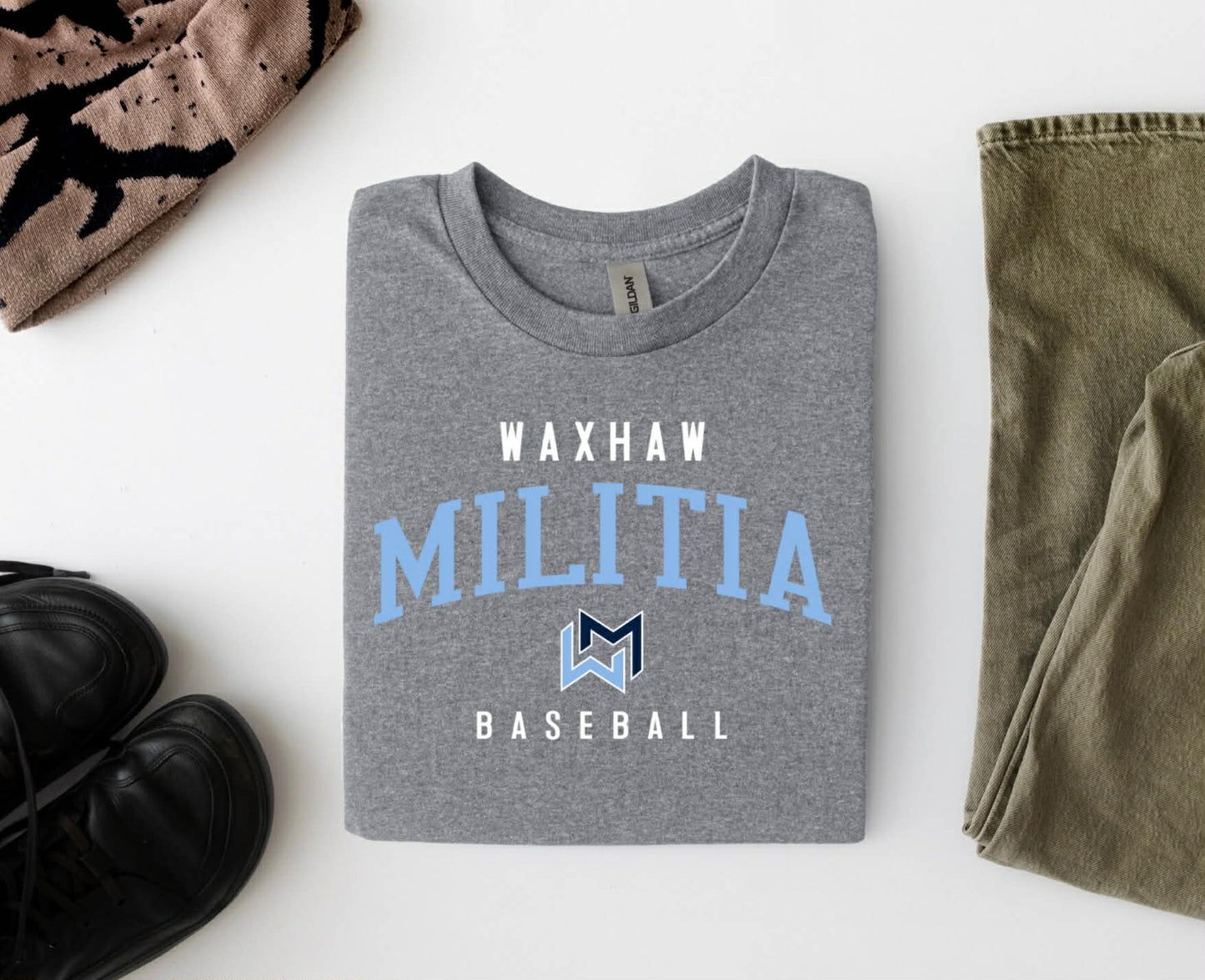 WAXHAW BASEBALL MILITIA T-SHIRT -  GILDAN BRAND